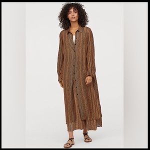 🄷&🄼 Dress with button Front long sleeve XS